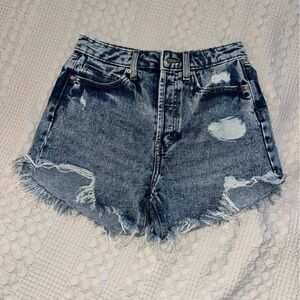 wild fable Distressed High-Rise Jean Shorts - Blue